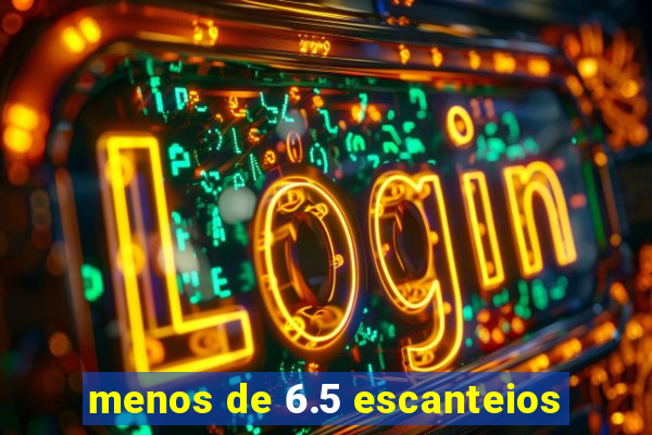 menos de 6.5 escanteios