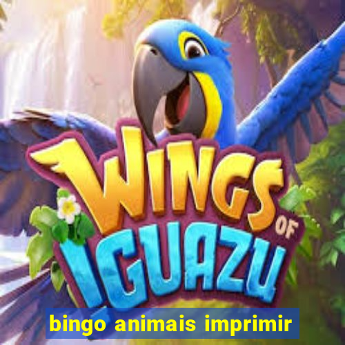 bingo animais imprimir