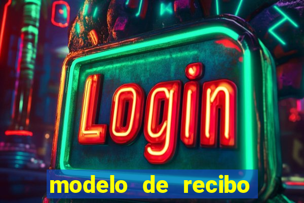 modelo de recibo de pagamento word