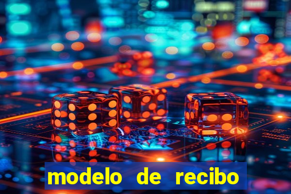 modelo de recibo de pagamento word