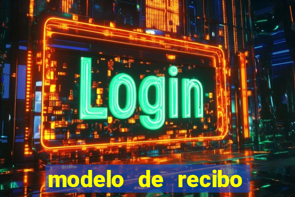 modelo de recibo de pagamento word