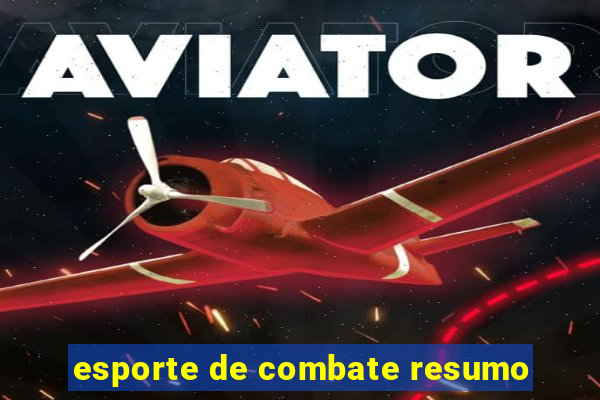 esporte de combate resumo