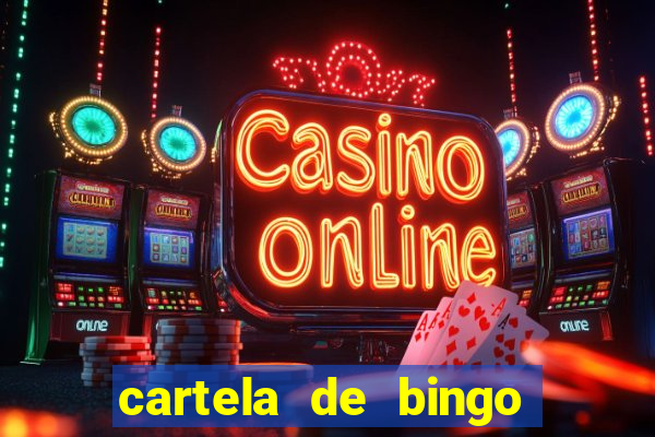 cartela de bingo pra imprimir