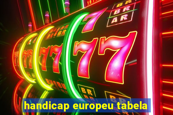 handicap europeu tabela