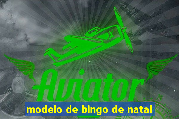 modelo de bingo de natal