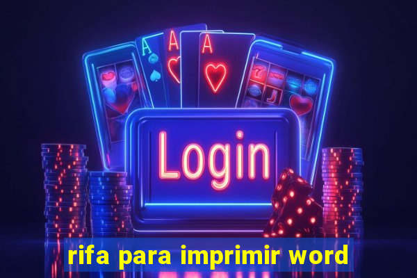 rifa para imprimir word