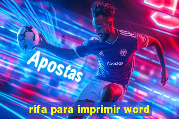 rifa para imprimir word