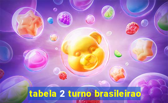 tabela 2 turno brasileirao