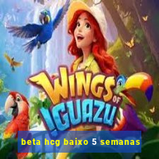 beta hcg baixo 5 semanas