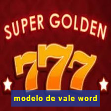 modelo de vale word