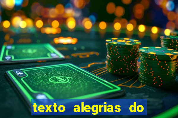 texto alegrias do natal com interpretação e gabarito