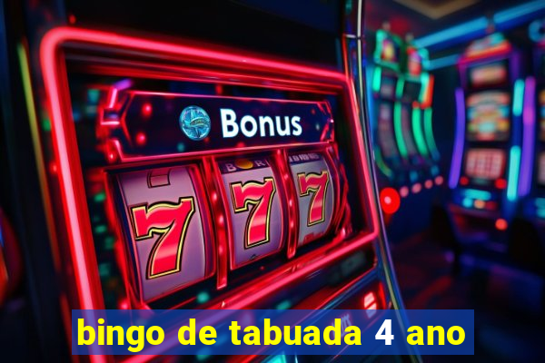 bingo de tabuada 4 ano