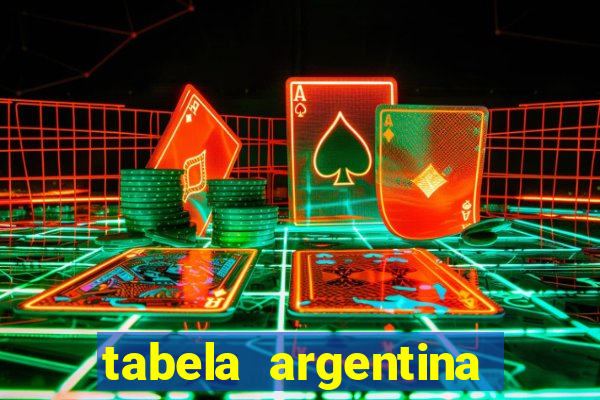 tabela argentina torneo betano