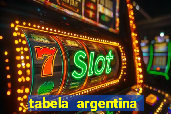 tabela argentina torneo betano