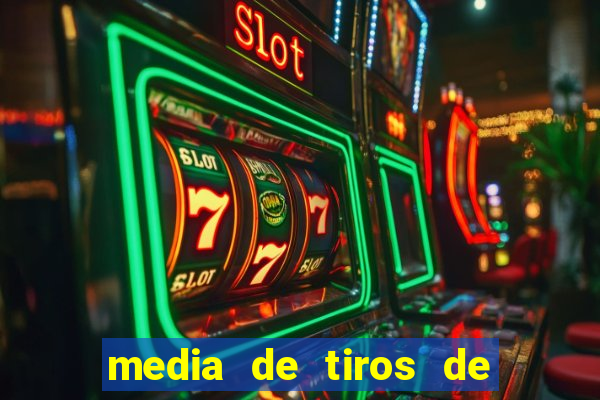 media de tiros de meta por jogo