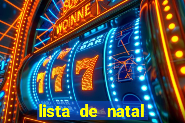 lista de natal para imprimir