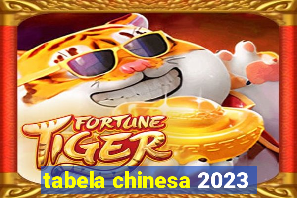 tabela chinesa 2023