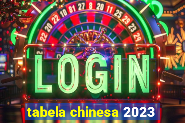 tabela chinesa 2023