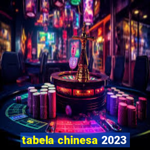 tabela chinesa 2023