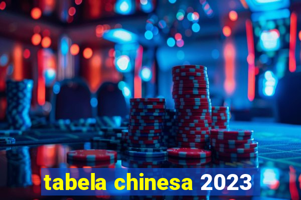 tabela chinesa 2023