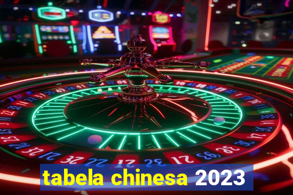 tabela chinesa 2023