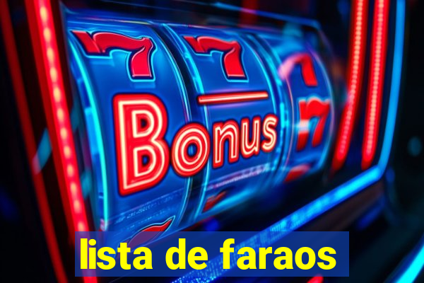 lista de faraos