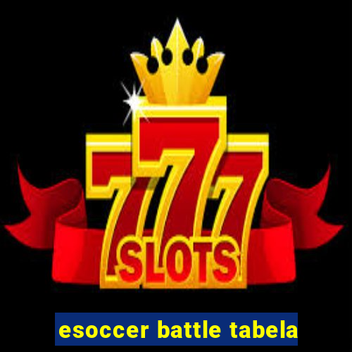 esoccer battle tabela