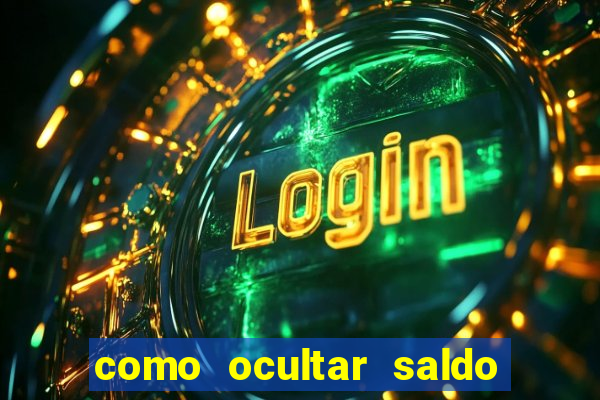 como ocultar saldo na betfair