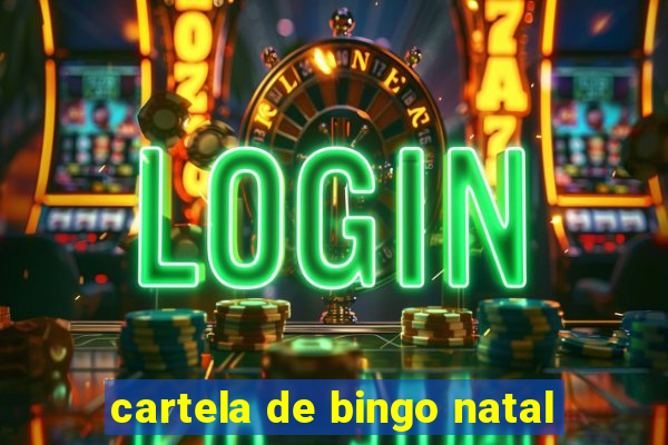 cartela de bingo natal