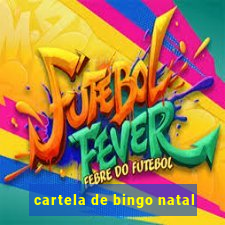 cartela de bingo natal