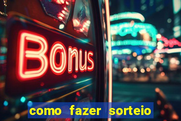 como fazer sorteio de cores online