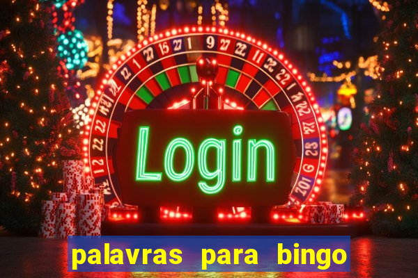 palavras para bingo de cha de lingerie