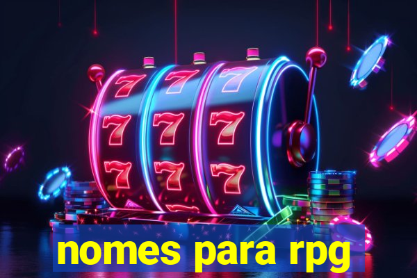 nomes para rpg