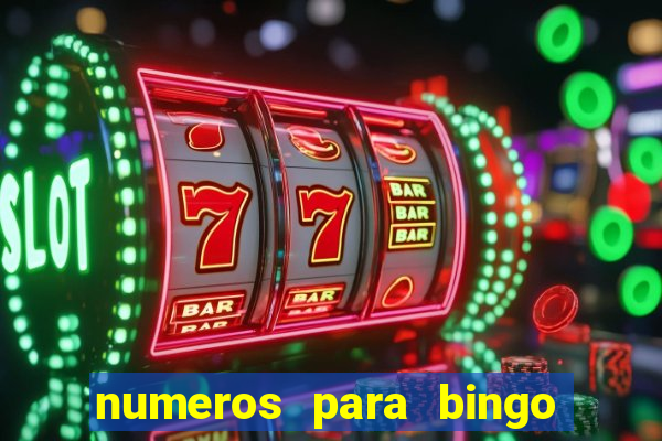 numeros para bingo de 1 a 90