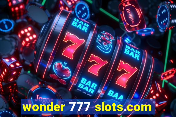 wonder 777 slots.com