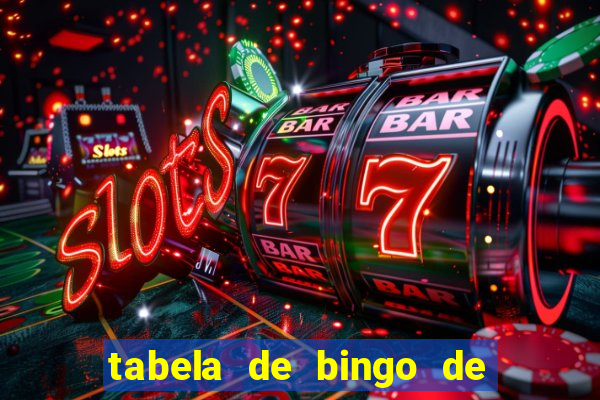 tabela de bingo de 1 a 100