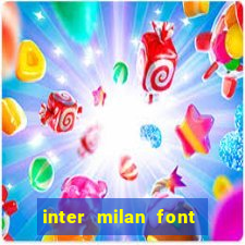 inter milan font free download