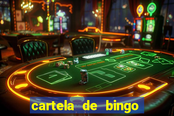 cartela de bingo cha de bebe