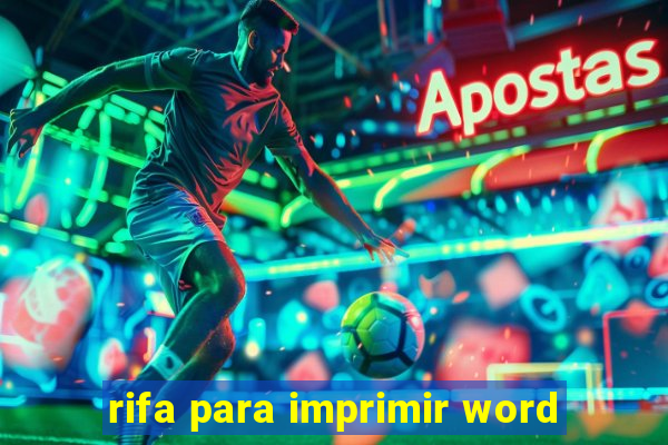 rifa para imprimir word