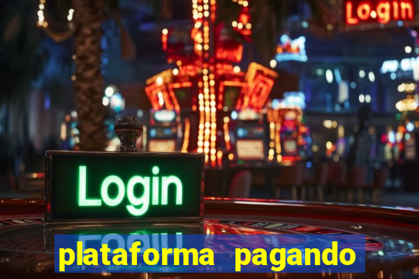 plataforma pagando bonus no cadastro