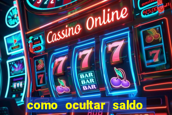 como ocultar saldo na betfair