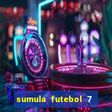 sumula futebol 7 society excel